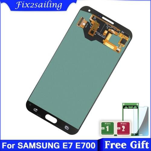 Super Amoled LCDS For Samsung Galaxy E7 E700 E700F E700M E700H LCD Display Touch Screen Assembly replacement parts phone LCD