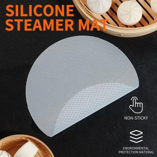 Steamer Mat Round Silicone Dehydrator Sheets Non-Stick Fruit Dehydrator Mats Reusable Steamer Mat Mesh Sheet for Fruit Dryer