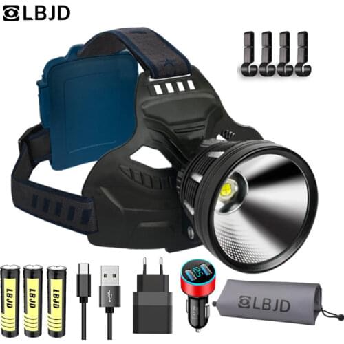 Led Headlamp XHP70 High Power Led Headlight 18650 Rechargeable Head flashlight Usb Fishing Head Lamp Buildin Fan