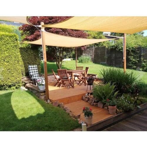 Lvju 9.8x16.4ft 3x5m Outdoor Shade Sail Waterproof Rectangular Canopy Uv Awning Cover For Outdoor Courtyard Garden Backyard