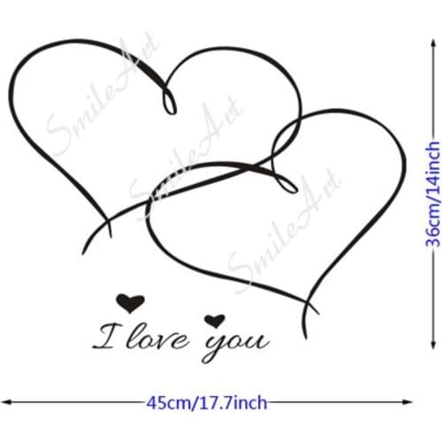 Cute Love Home Decor Wall Stickers For Kids Rooms Decoration Vinyl Decals