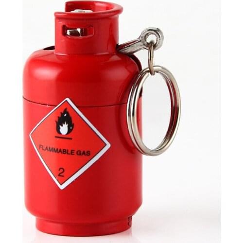 Mini Can Pendant Open Fire Butane Gas Lighter New Strange Lighter Cigarette accessories Mens Gift