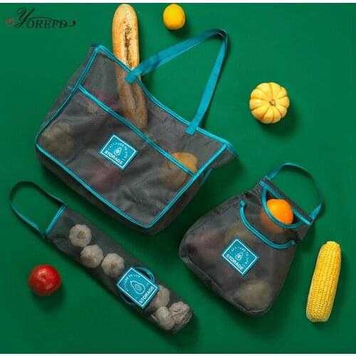 OYOREFD Reusable Breathable Produce Bags Kitchen Onion Potato Vegetable Mesh Bag Eco Fruit Bag Kitchen Hanging Bag Organizer