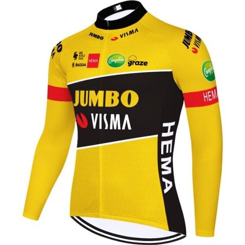 2021 JUMBO VISMA cycling jersey long sleeve summer spring quick dry Bicycle camiseta ciclismo hombre racing Bike jersey