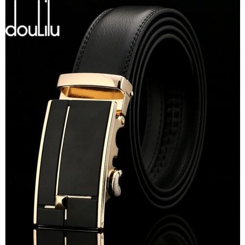 2020 Summer Mens Belt Cow Belts Luxury Brand Fashion Automatic Buckle Black Genuine Leather High Quality Belts for Men 3.5cm