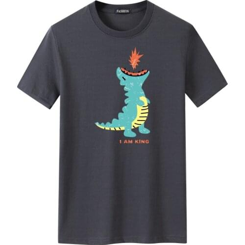 2021 New Round Neck Casual S-5xl Plus Size Loose Cheap Short Sleeved T-shirt Summer Cotton Stretch Cartoon Men Top Free Shipping