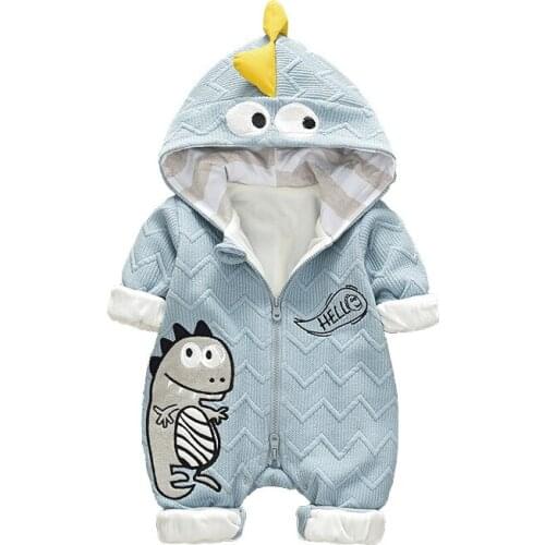 New Infant Velvet Baby Autumn and Winter Long Sleeved Baby Clothing Baby Rompers