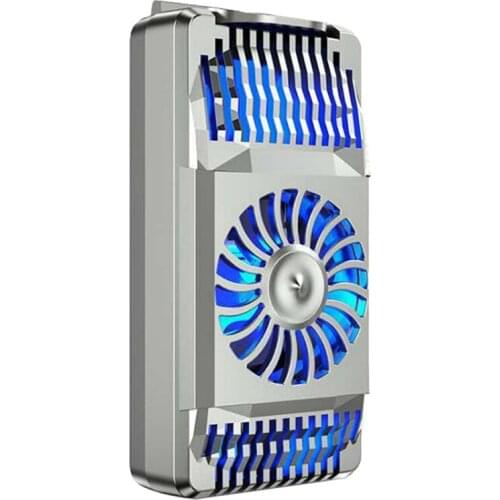Hot Phone Cooler Radiator for IPhone/Android Gaming Semiconductor Heatsink Cell Phone Cooling Fan (Silver)