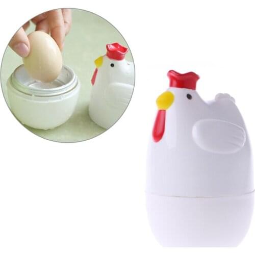 Microwave One Egg Boiler Portable Chicken Shaped Quick Egg Cooking Cup Steamed Kitchen Tools Breakfast Baking Accessories