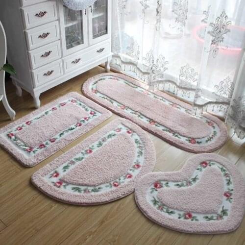 Rectangle Floor Carpet Large Bedside Rug For Room Decor Anti-slip Floor Mat For Kitchen Toilet Carpet For Bathroom Hallway Mat