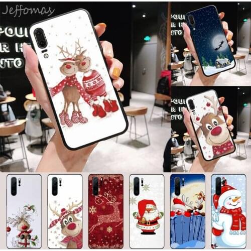 Christmas New Year gifts elk snow Phone Case For Huawei NOVA 2 2i 2s 3i 4 4e 5 plus P10 lite 20 P20 pro honor10