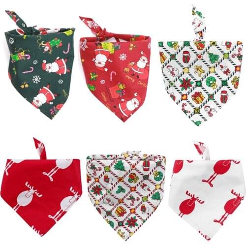 Christmas Pet Supplies Dog Accessories Santa Claus Big Dog Collar Scarf Christmas Pet Decoration Scarf Labrador Samoyed Collar