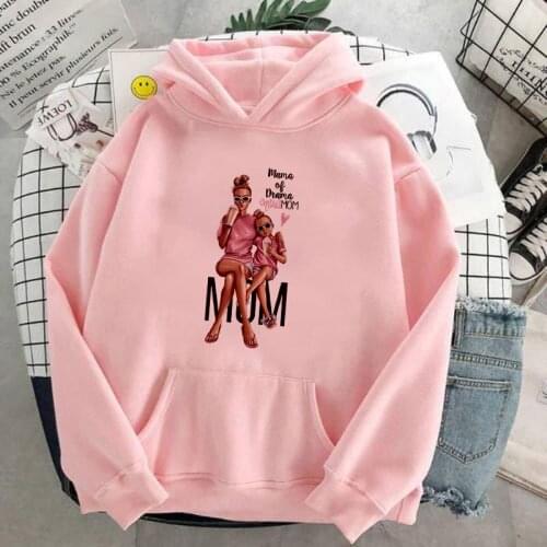 Hoodies Harajuku Pink White Pullovers Super Mon Print Women Hoody winter Oversized Casual Tops Sweatshirt Long Sleeves Clothing
