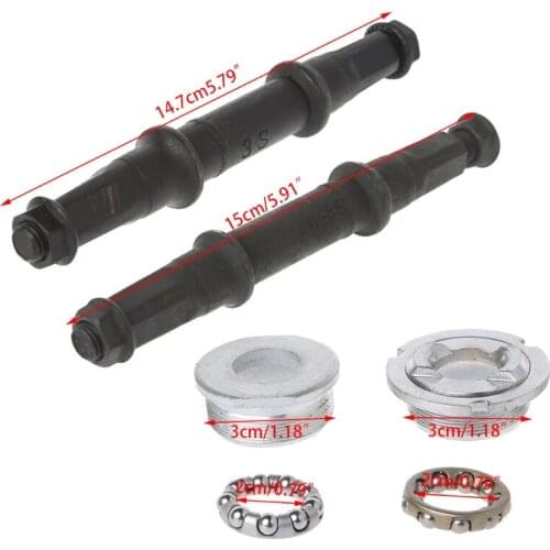 Bicycle Shaft Axie Bottom Bracket Fixed Bike Crank Square Hole Cycling Steel MTB E56D