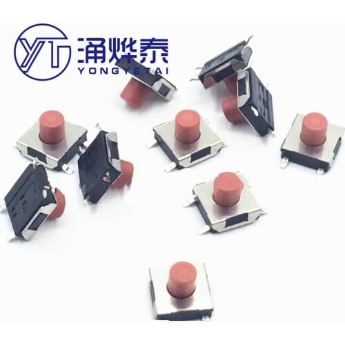 Red Touch switch five-PIN 5PIN button 6*6*2.5/2.7/3.1/3.4/3.7MM Free shipping hot sale