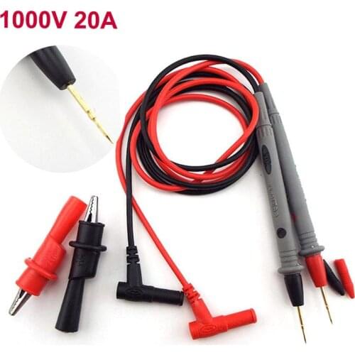 1000V 20A Multi Meter Test Leads Probes Multimeter Thin Tip Needle Cable Pen for Digital Multimeter Tester Voltmeter Universal U
