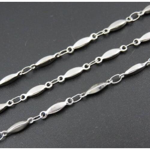 2.4mm Link Chains DIY Stainless Steel Women Chain Necklace, Jewelry Findings Wholesale UOKL009
