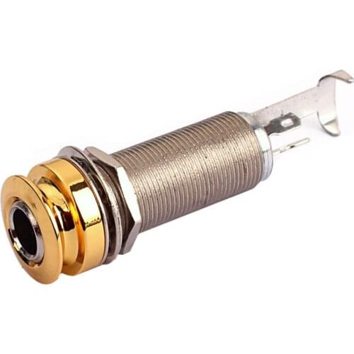 2pcs 1/4inch Cylinder Output Jack Plug Socket for Guitar Bass Parts Accessories