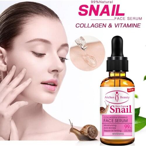 30ML Snail Extract Serum Face Essence Anti Wrinkle Hyaluronic Acid Anti Aging Collagen Whitening Moisturizing Face Care Beauty
