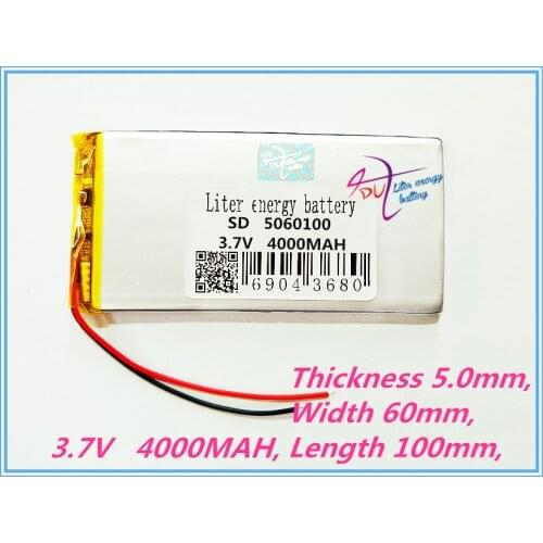 5060100 3.7v 4000mah tablet battery Polymer battery 3.7V elf U25GT 7 Inch / DVD polymer battery Rechargeable bat