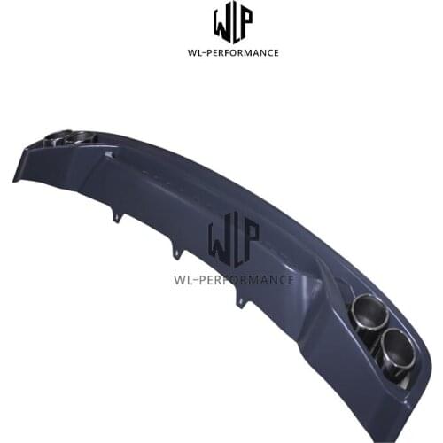 A4 B9 High Quality PP Rear Bumper Diffuser Lip With LED Lights For Audi A4L B9 ABT Style Car boby kit 2013-UP