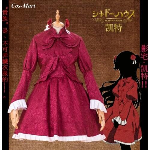 Anime Shadows House Kate Cosplay Costume High Quality Cute Red Uniform Dress Female Activity Party Role Play Clothing XS-XL