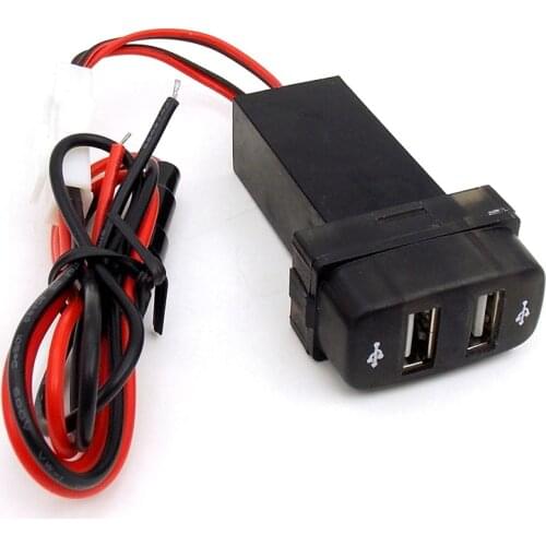 Biurlink Car USB Port Charging Dual USB Socket for Mitsubishi for Android iPhone Tablet