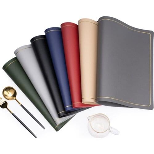 Household Non-slip Anti-scald Waterproof Simple Fashion Table Mat Easy To Clean Leather Insulation Pot Mat Kitchen Accessories