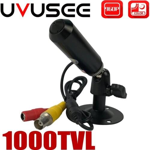 Uvusee CCTV 1/3 Sony CCD 1000TVL HD 3.7mm Mini Bullet Security Camera Surveillance with Bracket