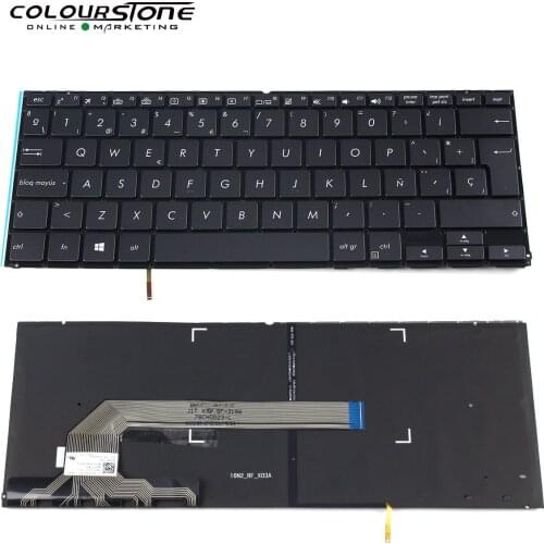 UX370 SP Laptop Keyboard For Asus ZenBook Flip S UX370 UX370U UX370UA U370 Q325U Spanish Black Teclado With Backlit