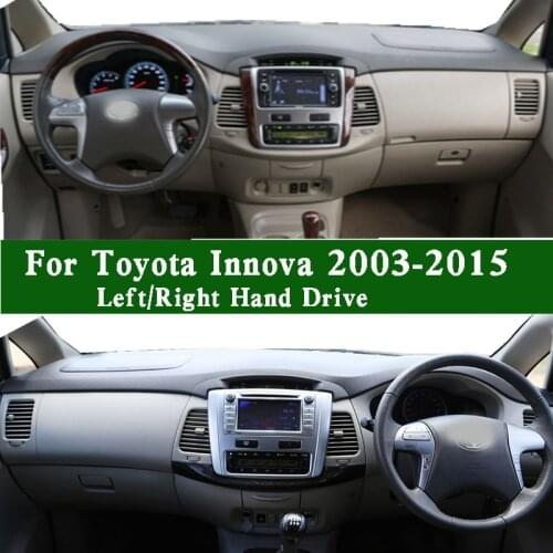 Cover Pad Dash Mat Carpet for Toyota Kijang Innova II N140 141 142 143 N40 2003-2015 Suede Leather Dashmat Dashboard Left Right