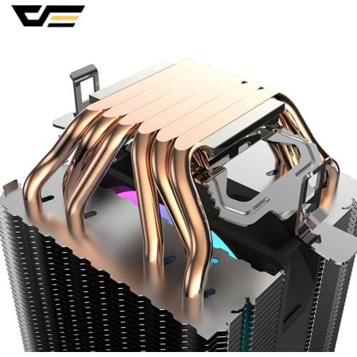 6 Heat Pipes CPU Cooler 90mm RGB Fan PWM 3Pin SYNC Computer Cooler Intel LGA 775/1150/1151/1155/2011/AM3/AM4 PC CPU Cooling Fan