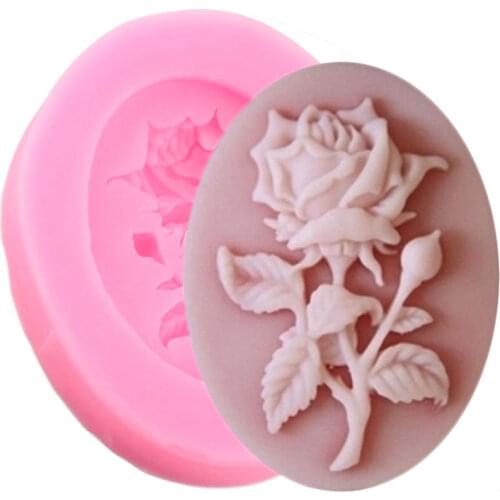 Rose Flower Leaf Silicone Mold Chocolate Gumpaste Moulds Cupcake Topper Fondant Wedding Cake Decorating Tools Clay Resin Molds