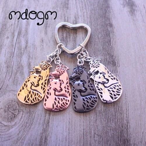Cute Whippet Dog Animal Gold Silver Plated Metal Pendant Couple Keychain For Bag Car Women Men Girls Boys Love Jewelry K066