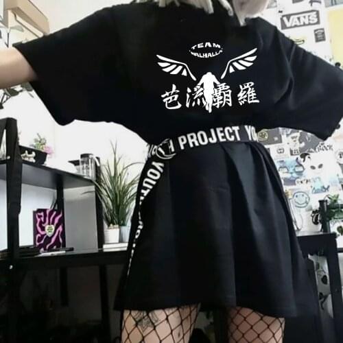 2021 Japanese Anime Harajuku Tokyo Revengers Print Men Women T-shirt Short Sleeve Clothes Hip Hop Tops Tees