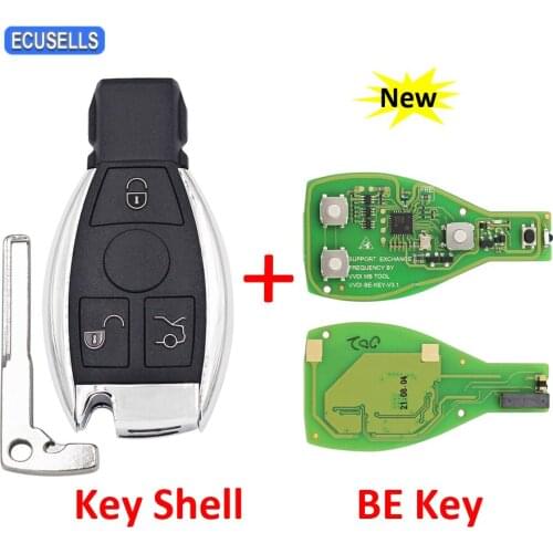Original Xhorse VVDI BE Key Pro V1.5 PCB Smart Remote Key Shell with Logo & Chip 315/433mhz for Mercedes-Benz Improved Version