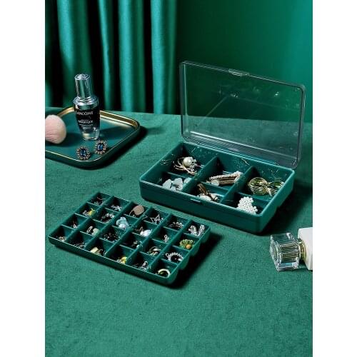 Dust-proof high-end jewelry storage box household dressing table jewelry large-capacity portable compartmental finishing box