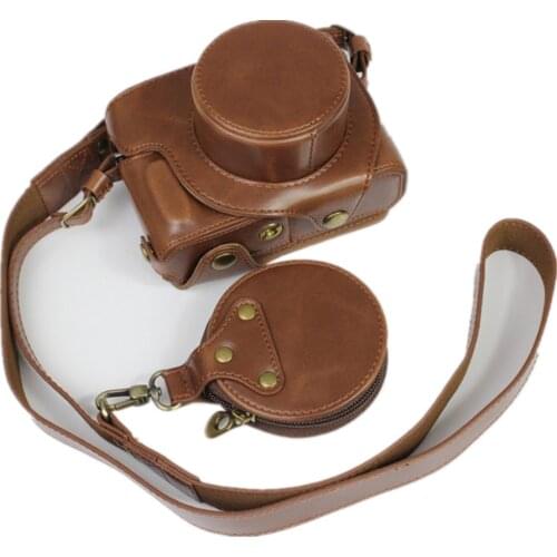 Luxury PU Leather Camera Case Bag For Fujifilm Fuji X-E4 XE4 27mm fm 2.8 Lens Battery Opening Half Body Set Bottom Case