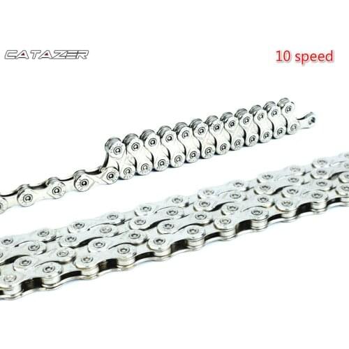 Bike Chain Mountain Road Bike 10 Speed Solid Chain Folding Bicycle Shift Speed Chain 30 Speed 116 Section Chain