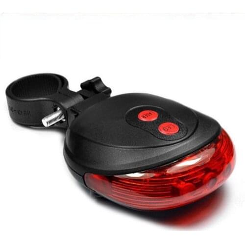 Professional Mountain Bicycle Bike Cycle Rear Tail Warning Lamp 5 LED Light Flash Mode