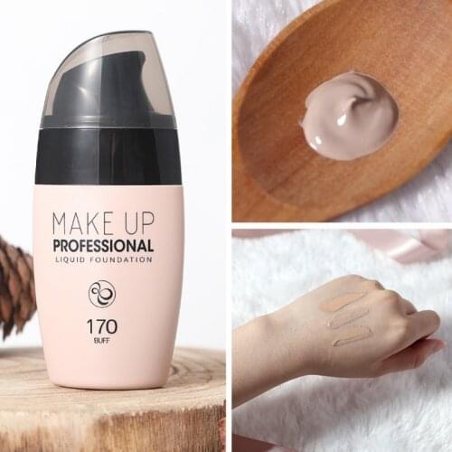Liquid Foundation Even Skin Color Cover Freckles Dark Circles Oil-control Makeup Foundation