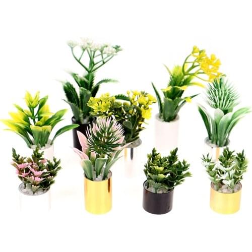 1:12 Dollhouse Miniature Mini Green Plant Tree Flowers Potted Furniture Home Garden Decor Toys