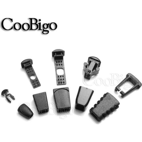10pcs Zipper Pull Cord Ends Cord Lock Stopper For Paracord Outdoor Backpack Apparel Sportswear Bag Parts Accessories