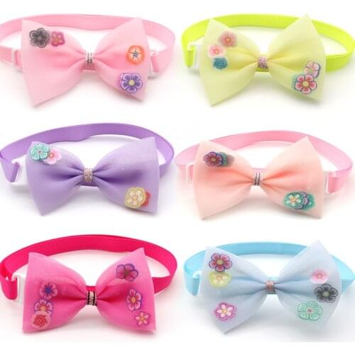 30/50 Pcs Independence Day 4th of July Pets Dog Bow Ties ReDd White Blue Puppy Dogs Bowtie Pet Grooming Dog Accessories Bows