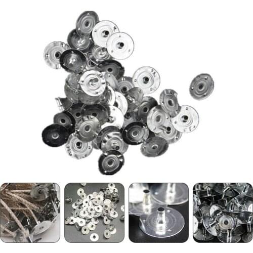 400Pcs Practical Candle Wick Tabs Metal Candle Wick Sustainer Tabs For DIY Manual Wick Base Cotton Core Clip