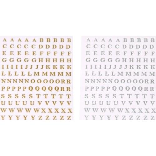 50PE 5 Sheets Metal English Letters Stickers Epoxy Resin Mold Fillings Jewelry Making Filler Material DIY Art Crafts Decoration