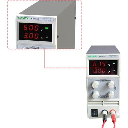 603D Adjustable High precision double LED display switch DC Power Supply protection function 0-60V/0-3A 110V-230V 0.1V/0.01A EU