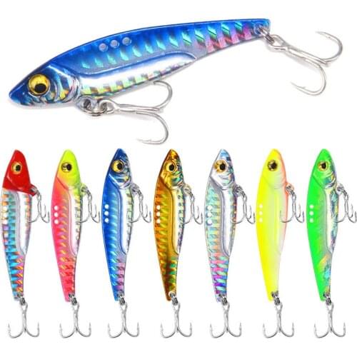 8 - 16g Outdoor Metal Laser VIB Fishing Lure Crankbait Pesca Isca Artificial Vibration Spoon Spinner Sinking Bait Tackle