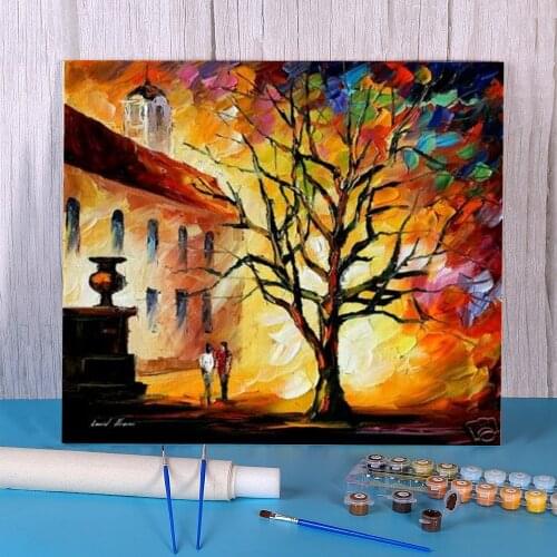 Afremov Moon Lght Original Art Painting By Numbers Set Acrylic Paints 40*50 Picture By Numbers Photo Home Decor Kids Drawing