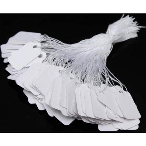 Jewellery Ring Labels Price Tags Tie On White Strung Display Price Tags